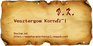 Vesztergom Kornél névjegykártya